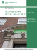 Asylum seekers: the permission to work policy: (Briefing Paper Number 1908)